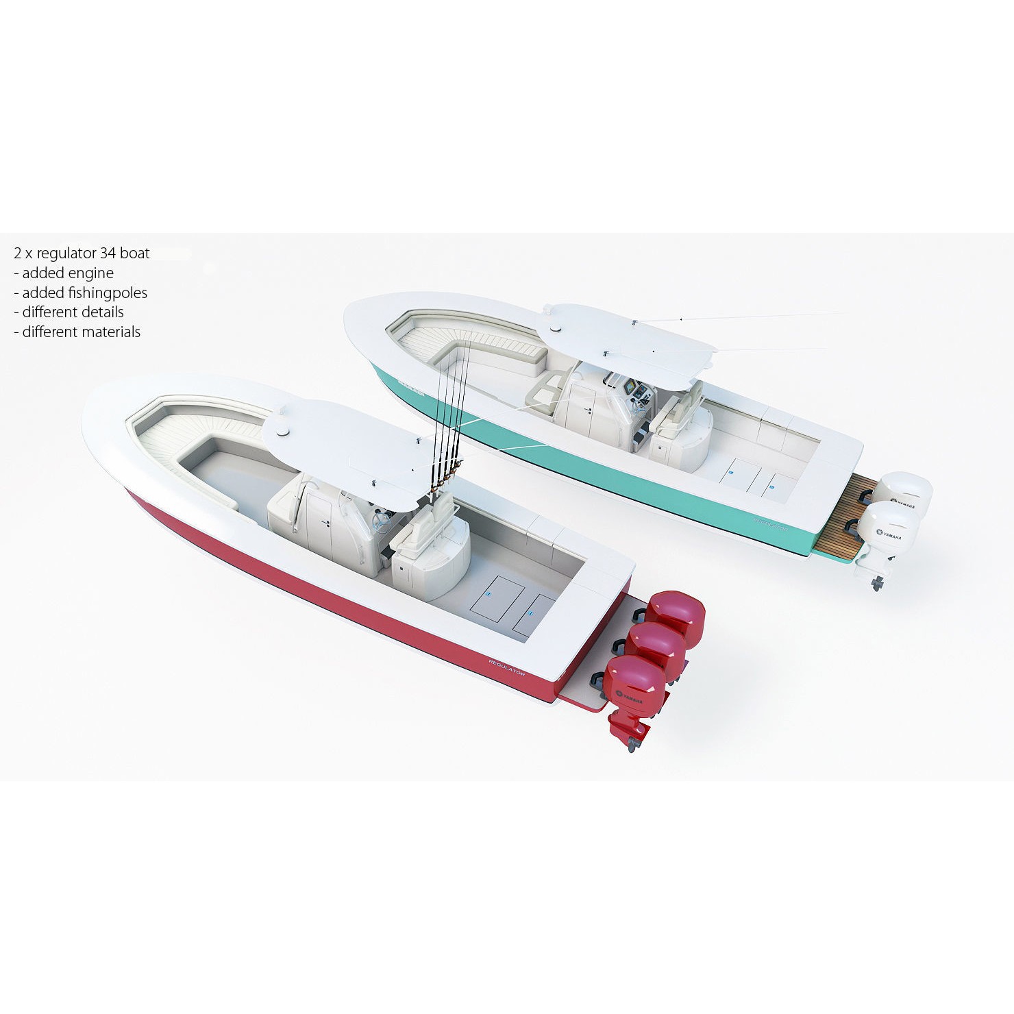 50 Yachts and Boats Collection - Game-Ready 3D Model - View 14