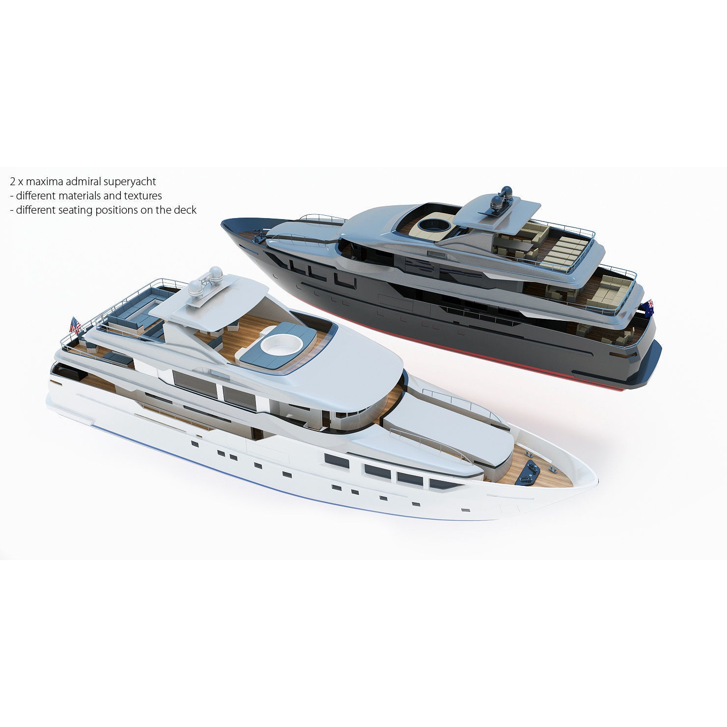 50 Yachts and Boats Collection - Game-Ready 3D Model - View 19