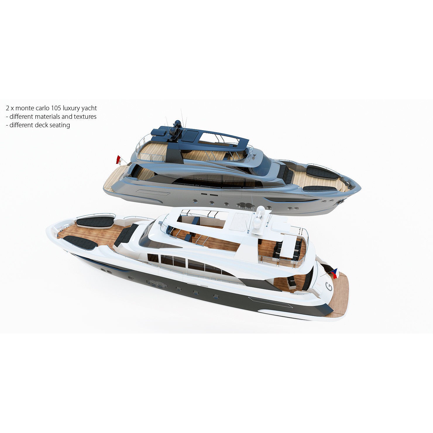 50 Yachts and Boats Collection - Game-Ready 3D Model - View 22