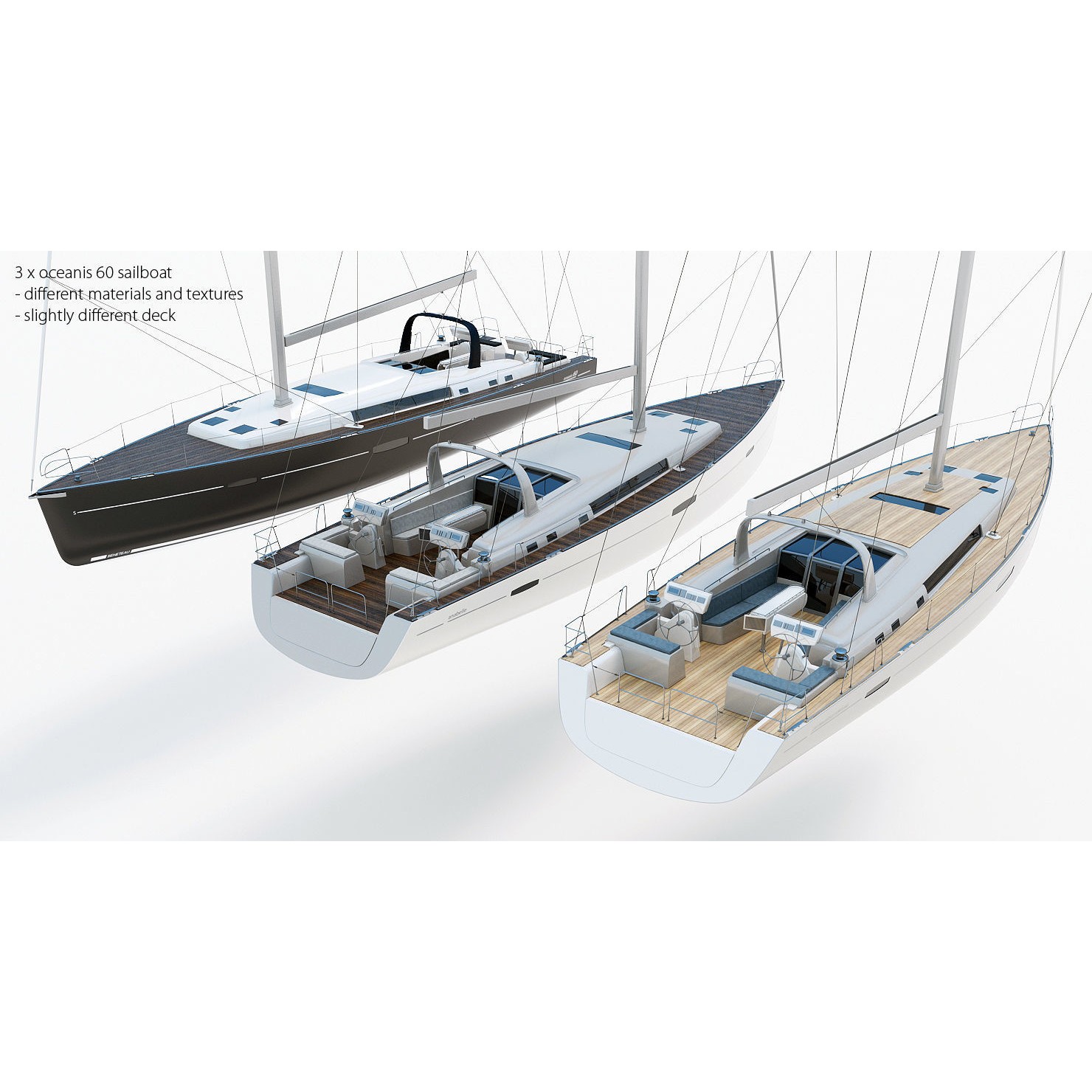 50 Yachts and Boats Collection - Game-Ready 3D Model - View 23