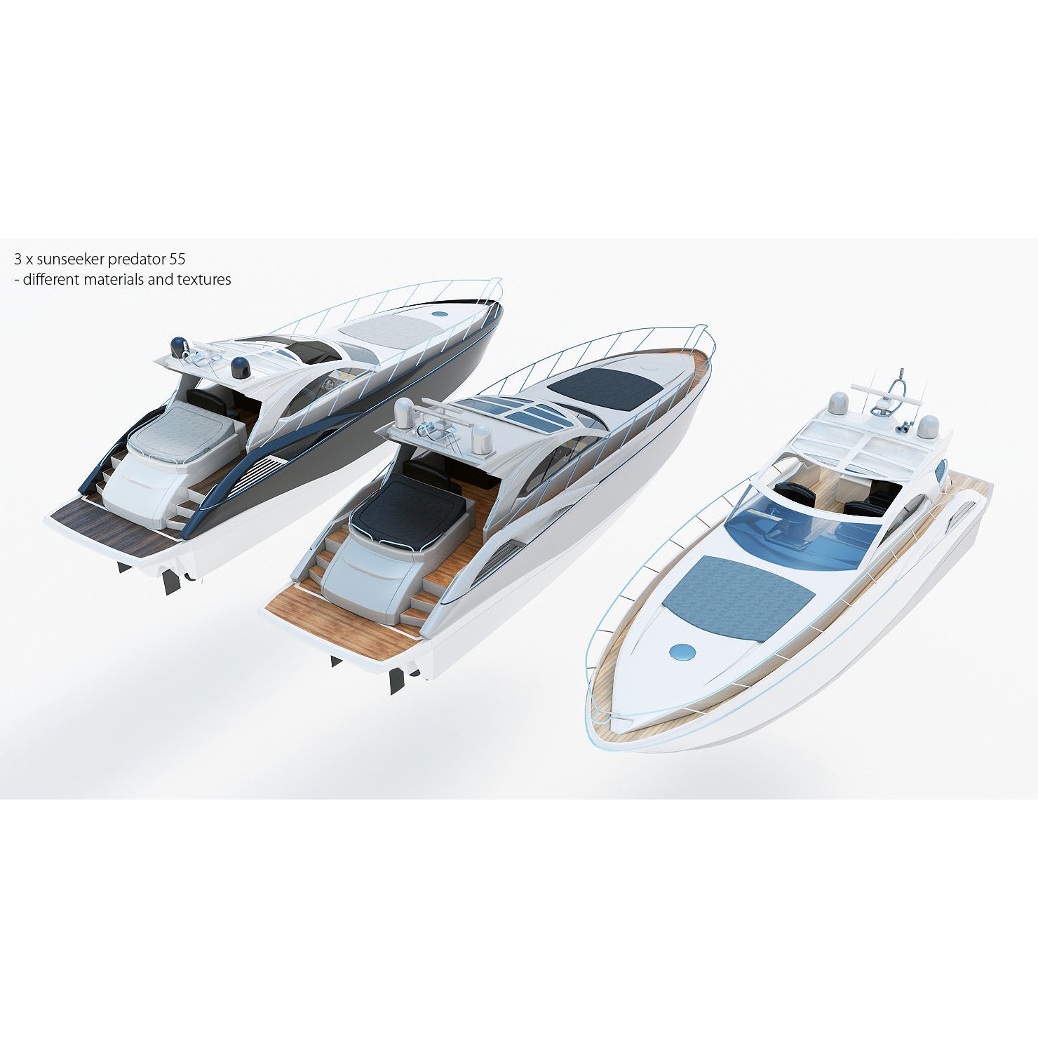 50 Yachts and Boats Collection - Game-Ready 3D Model - View 24
