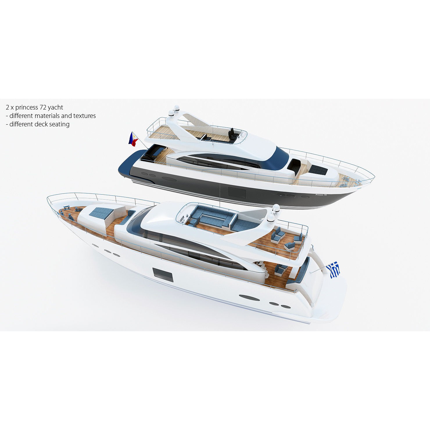 50 Yachts and Boats Collection - Game-Ready 3D Model - View 25