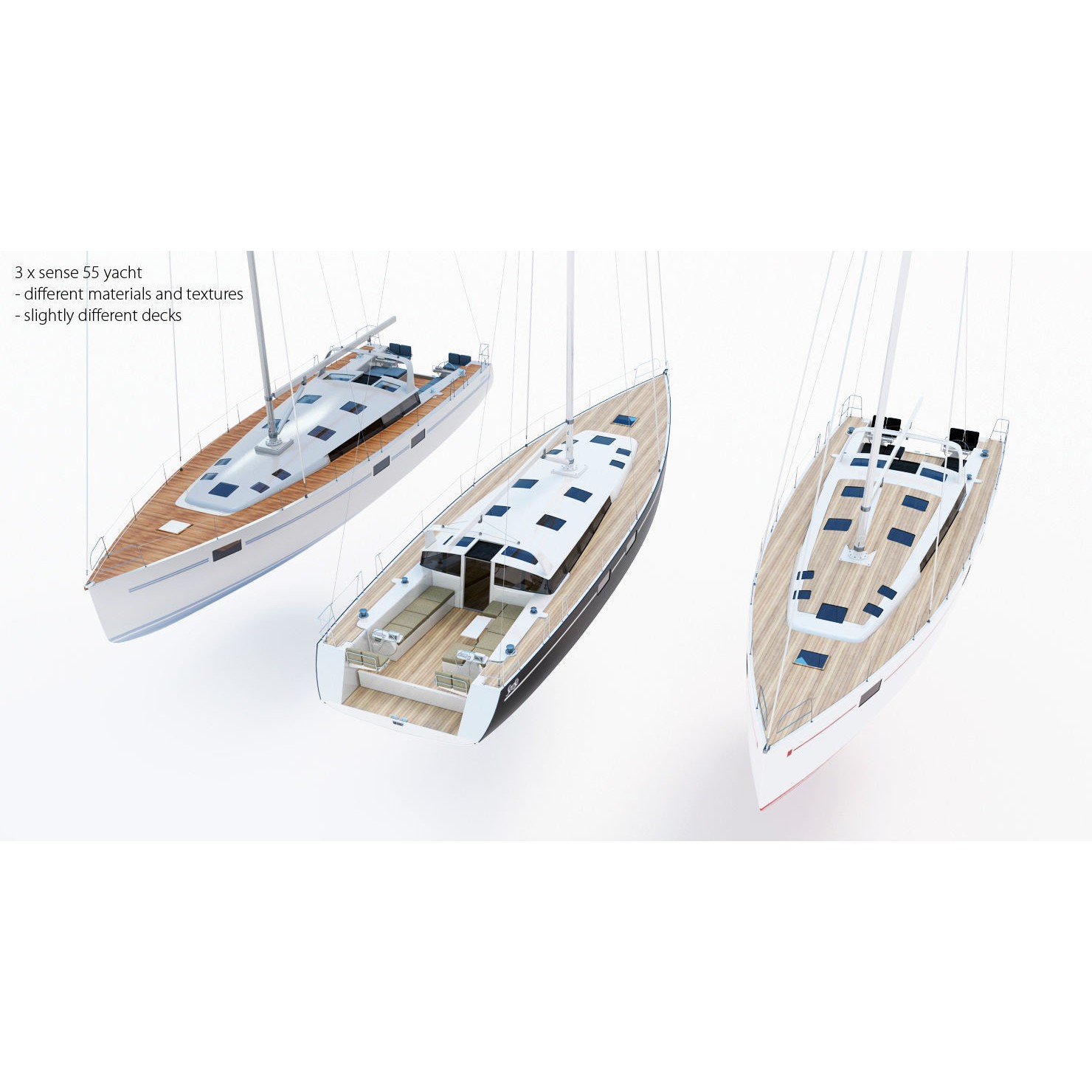 50 Yachts and Boats Collection - Game-Ready 3D Model - View 27