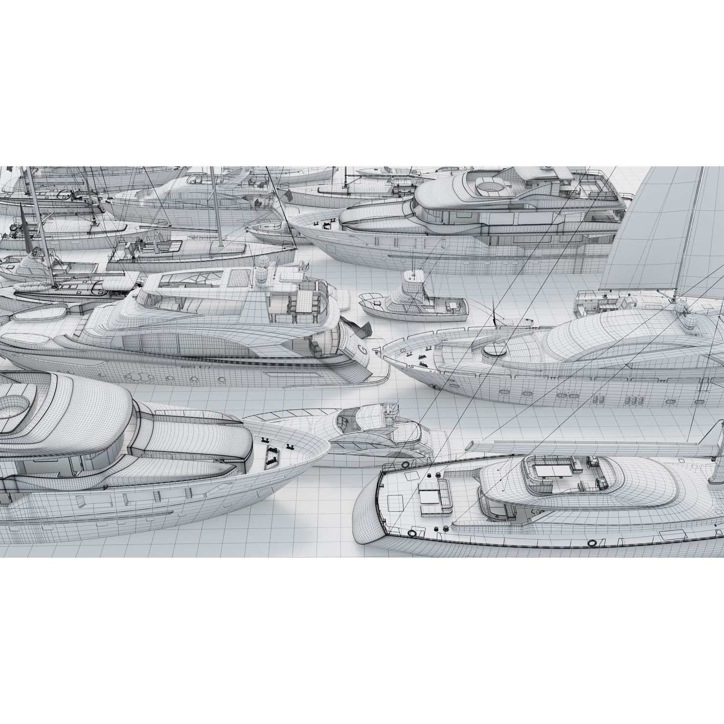 50 Yachts and Boats Collection - Game-Ready 3D Model - View 31