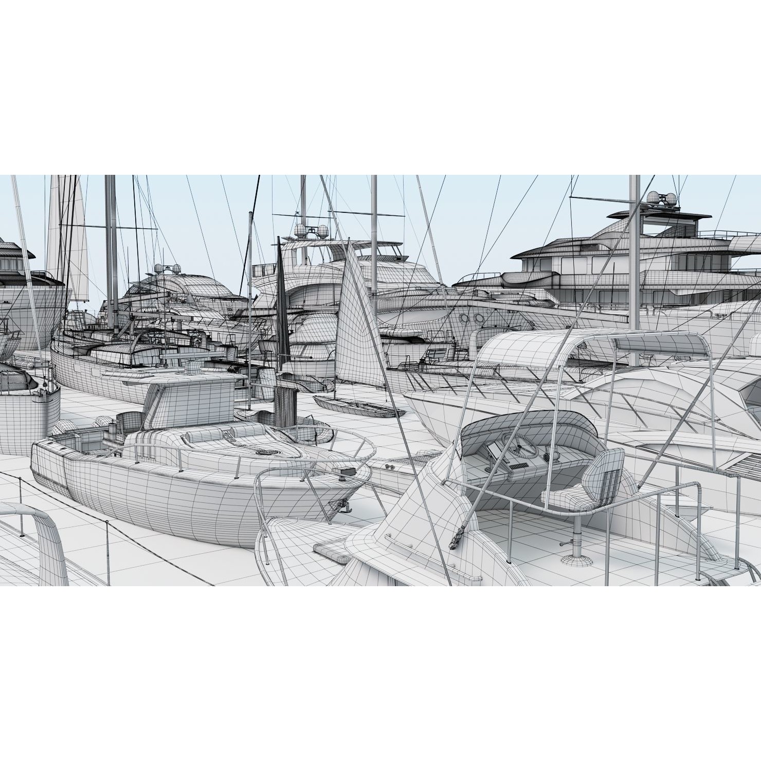 50 Yachts and Boats Collection - Game-Ready 3D Model - View 32