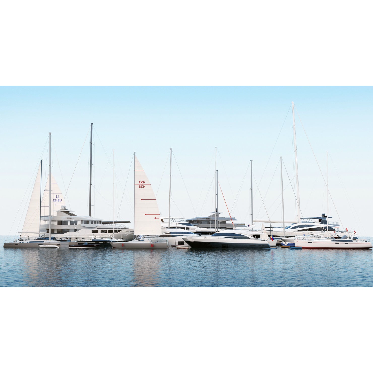 50 Yachts and Boats Collection - Game-Ready 3D Model - View 4