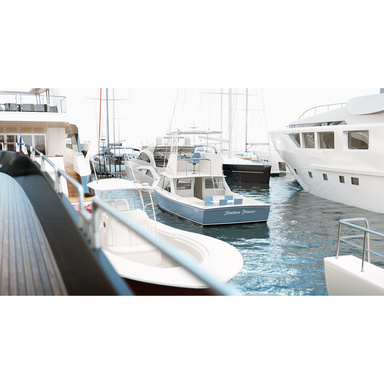 50 Yachts and Boats Collection - Game-Ready 3D Model - View 8