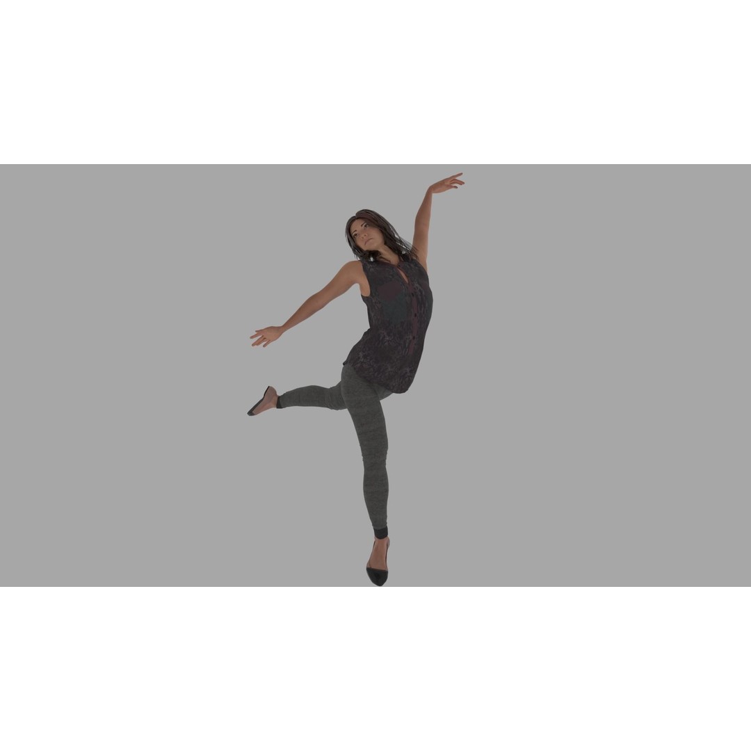 Rigged Female Character 3D Model – High Poly Game Asset, FBX, Blender - View 6