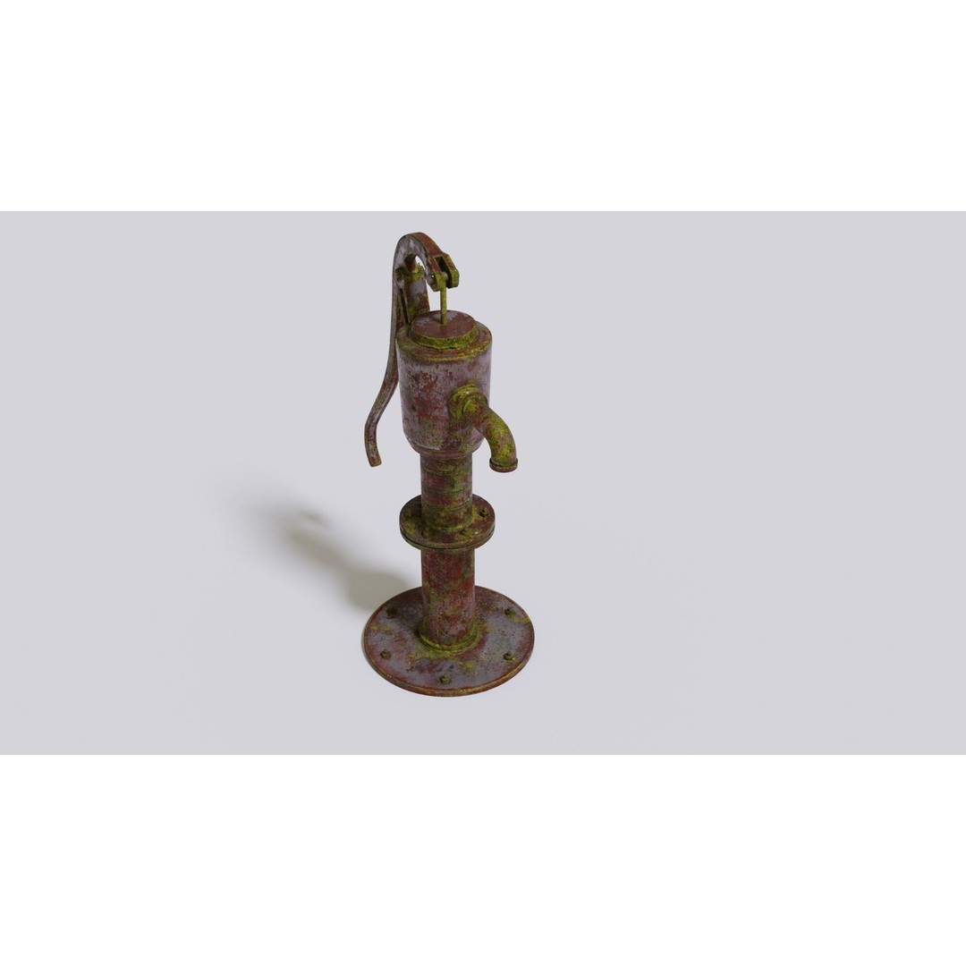 Water Stream Pump 3D Model – Low Poly PBR Game Asset, FBX, OBJ - View 10