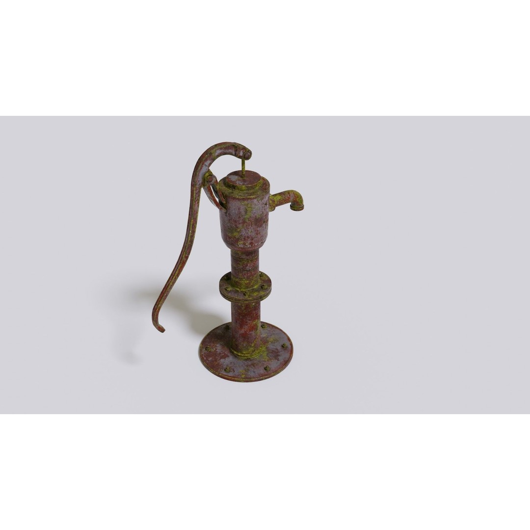 Water Stream Pump 3D Model – Low Poly PBR Game Asset, FBX, OBJ - View 13