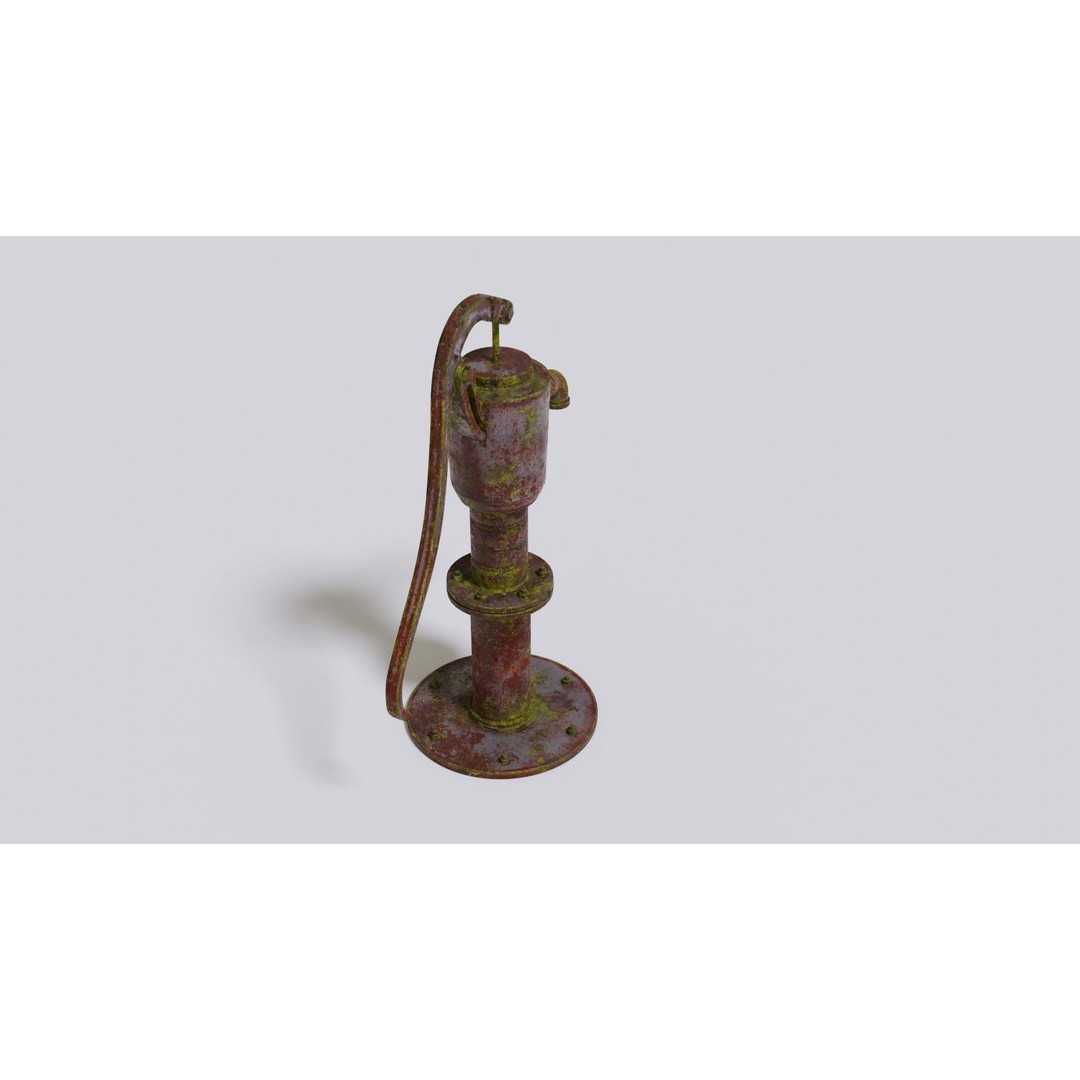 Water Stream Pump 3D Model – Low Poly PBR Game Asset, FBX, OBJ - View 14