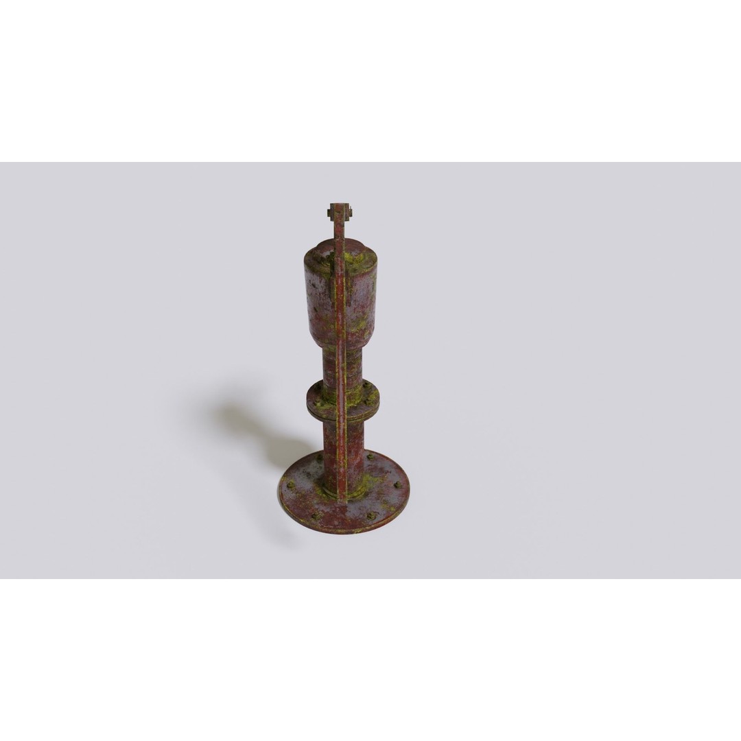 Water Stream Pump 3D Model – Low Poly PBR Game Asset, FBX, OBJ - View 15