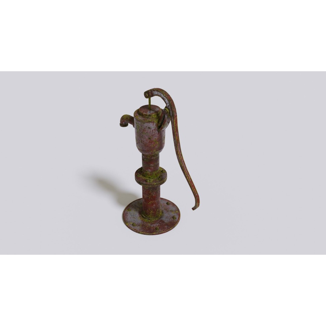 Water Stream Pump 3D Model – Low Poly PBR Game Asset, FBX, OBJ - View 17