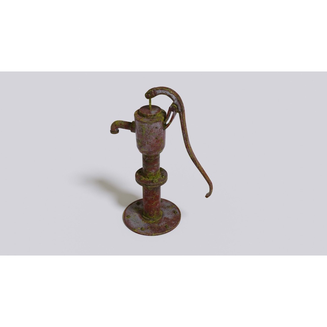 Water Stream Pump 3D Model – Low Poly PBR Game Asset, FBX, OBJ - View 19