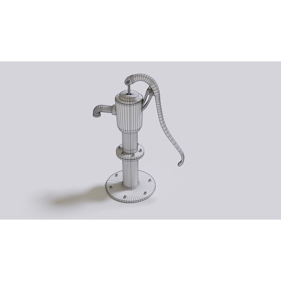 Water Stream Pump 3D Model – Low Poly PBR Game Asset, FBX, OBJ - View 21