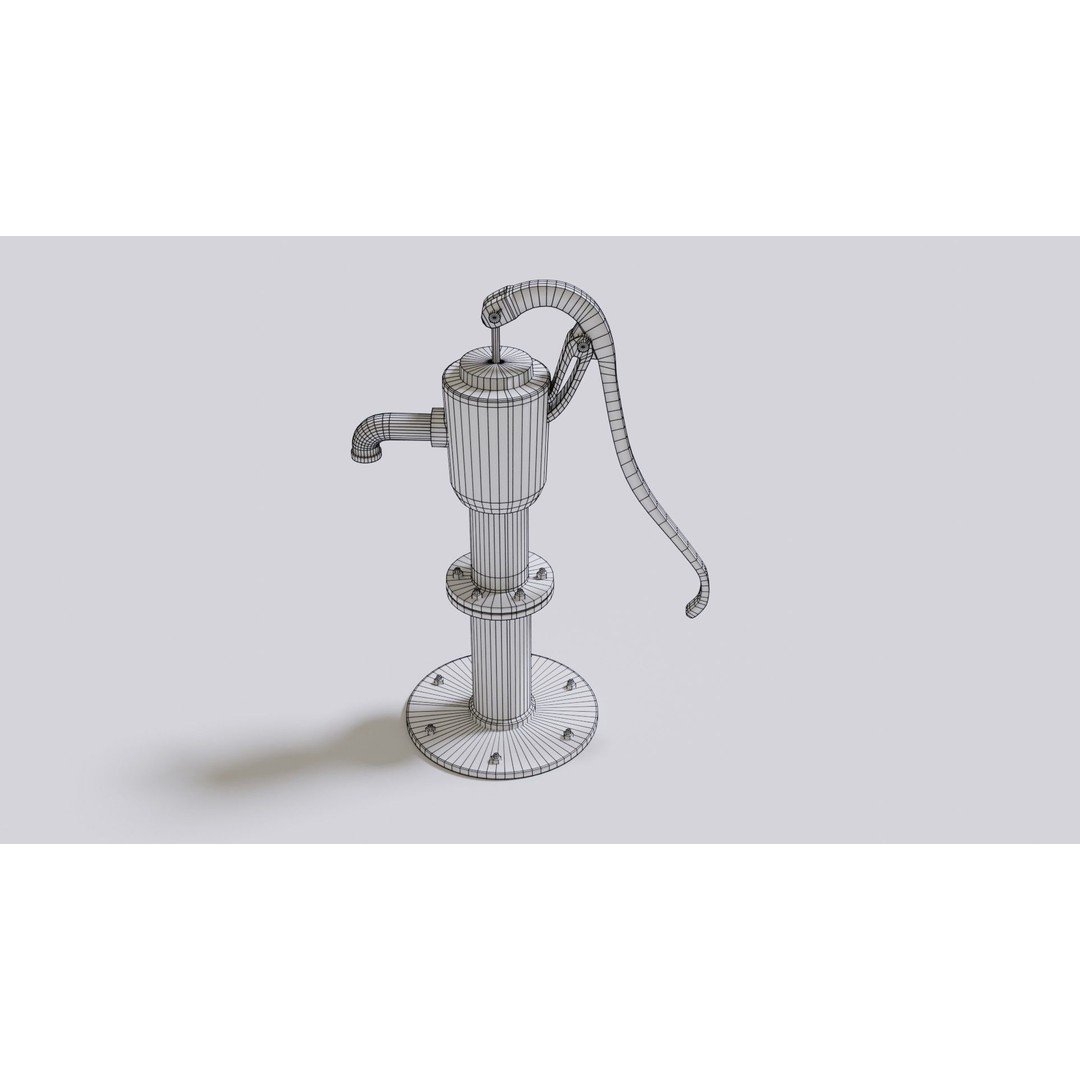 Water Stream Pump 3D Model – Low Poly PBR Game Asset, FBX, OBJ - View 22