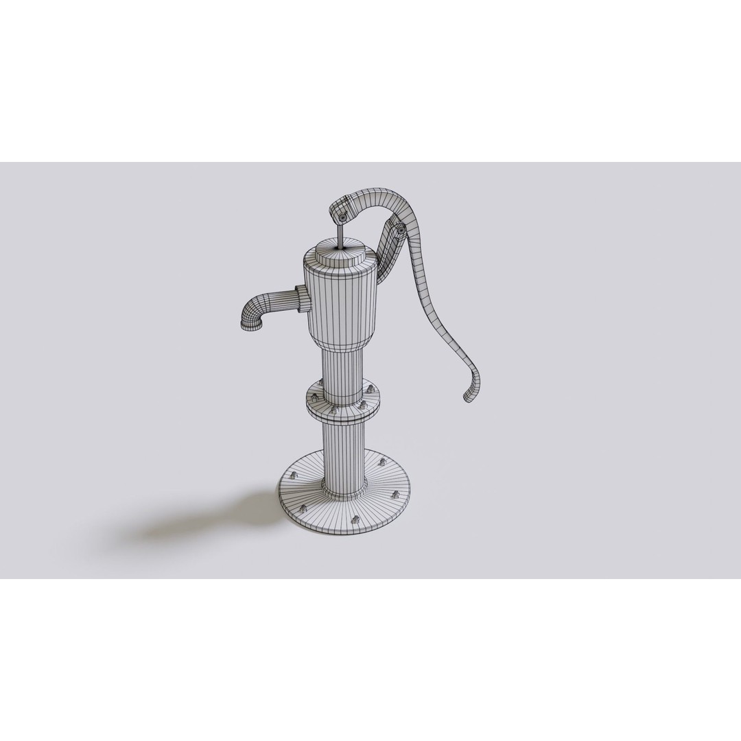 Water Stream Pump 3D Model – Low Poly PBR Game Asset, FBX, OBJ - View 23