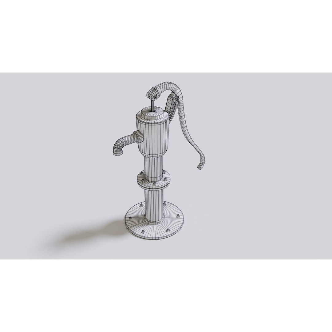 Water Stream Pump 3D Model – Low Poly PBR Game Asset, FBX, OBJ - View 24
