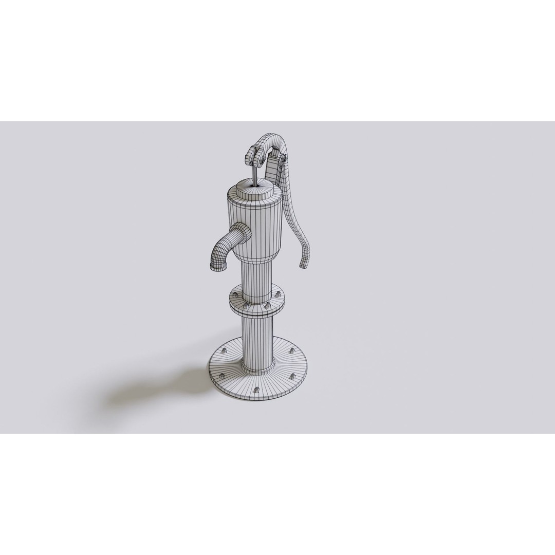 Water Stream Pump 3D Model – Low Poly PBR Game Asset, FBX, OBJ - View 25