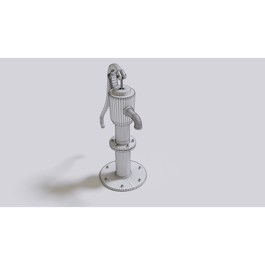 Water Stream Pump 3D Model – Low Poly PBR Game Asset, FBX, OBJ - View 27