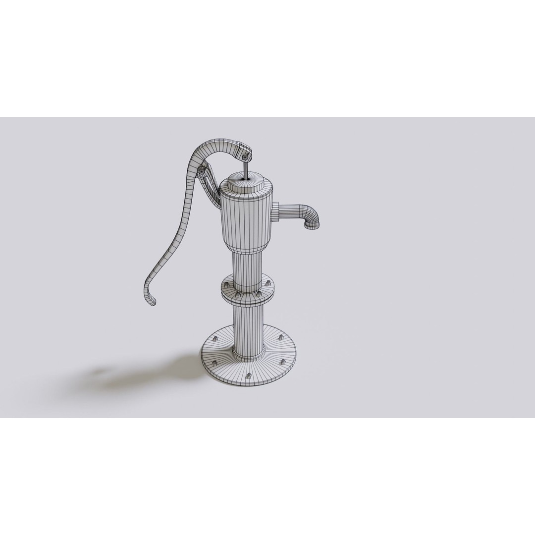 Water Stream Pump 3D Model – Low Poly PBR Game Asset, FBX, OBJ - View 29