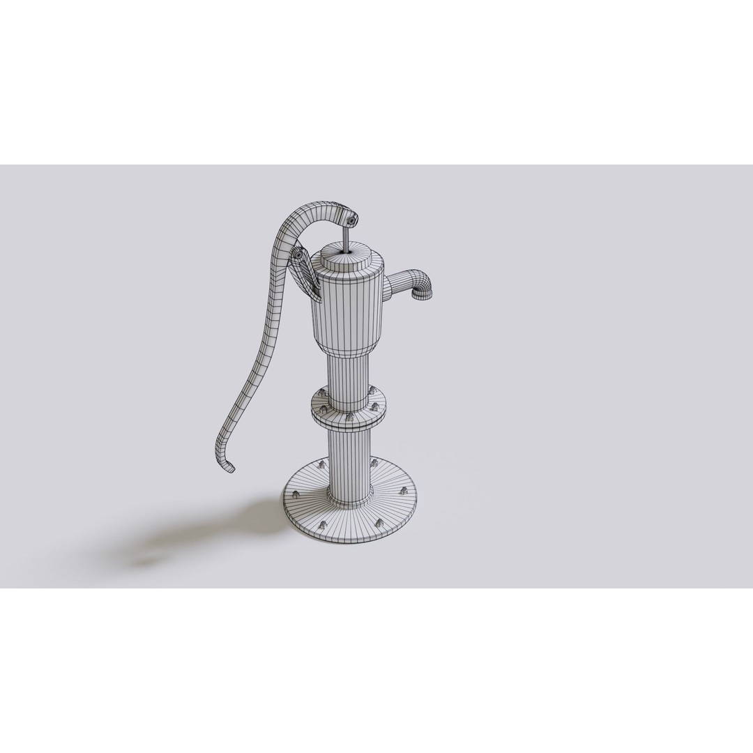 Water Stream Pump 3D Model – Low Poly PBR Game Asset, FBX, OBJ - View 30