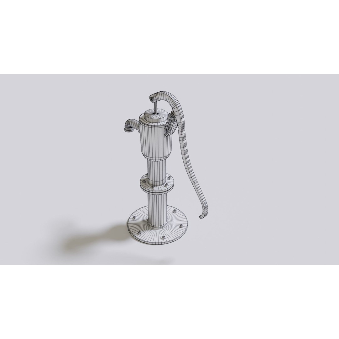Water Stream Pump 3D Model – Low Poly PBR Game Asset, FBX, OBJ - View 34