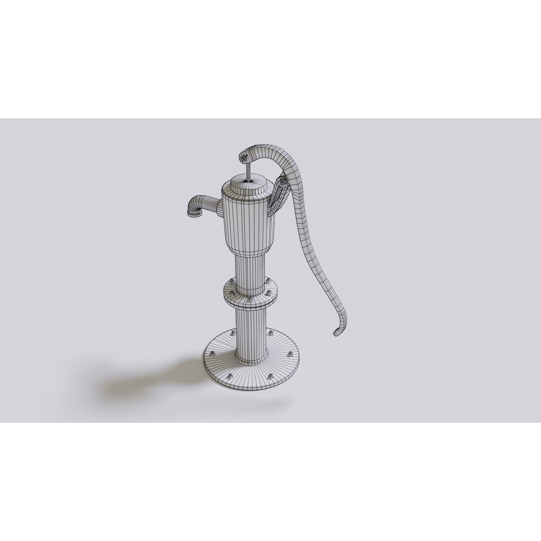 Water Stream Pump 3D Model – Low Poly PBR Game Asset, FBX, OBJ - View 35