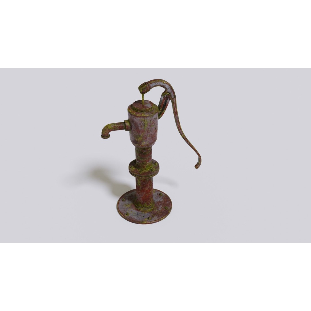Water Stream Pump 3D Model – Low Poly PBR Game Asset, FBX, OBJ - View 6