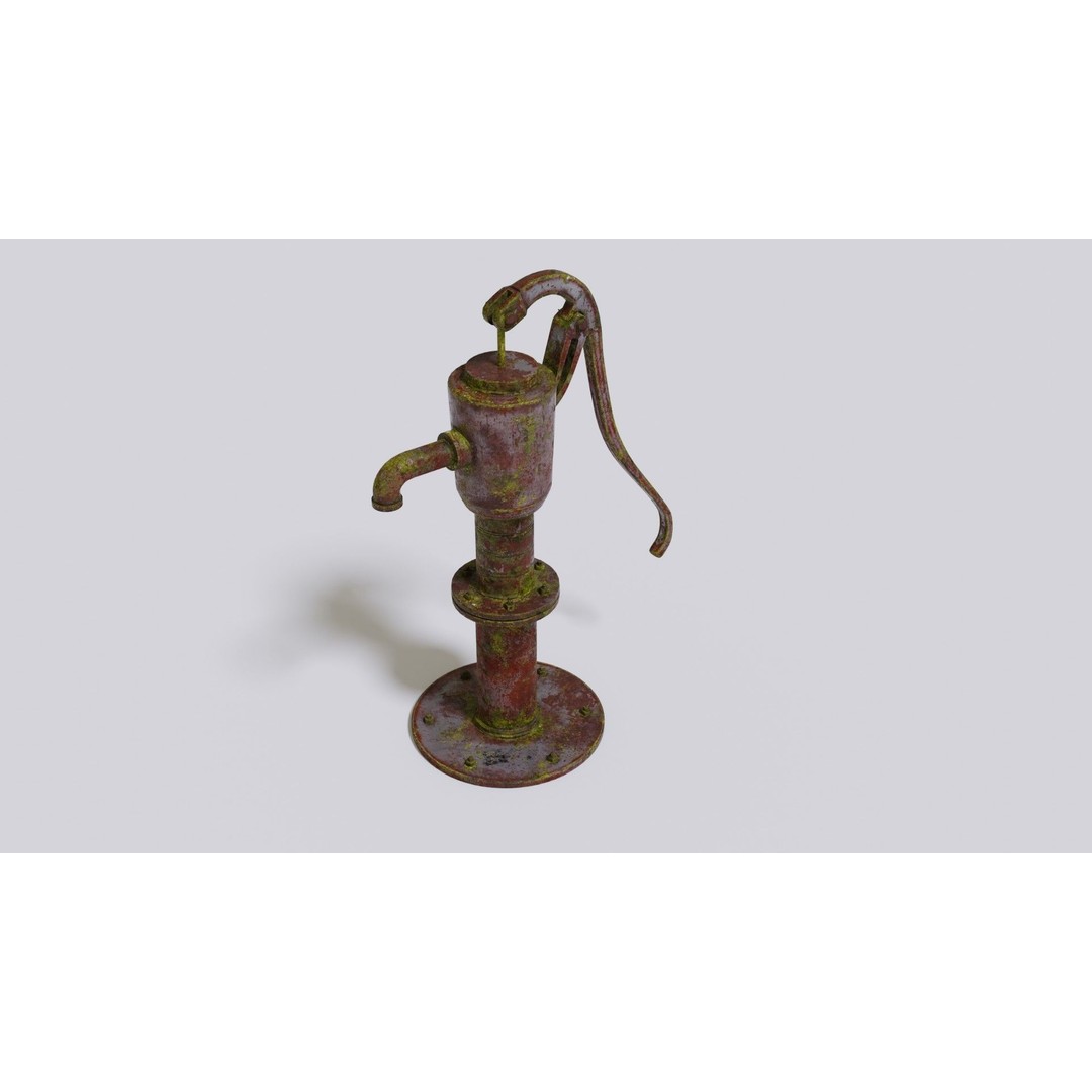 Water Stream Pump 3D Model – Low Poly PBR Game Asset, FBX, OBJ - View 7