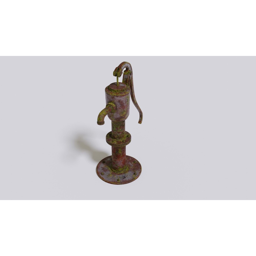 Water Stream Pump 3D Model – Low Poly PBR Game Asset, FBX, OBJ - View 8