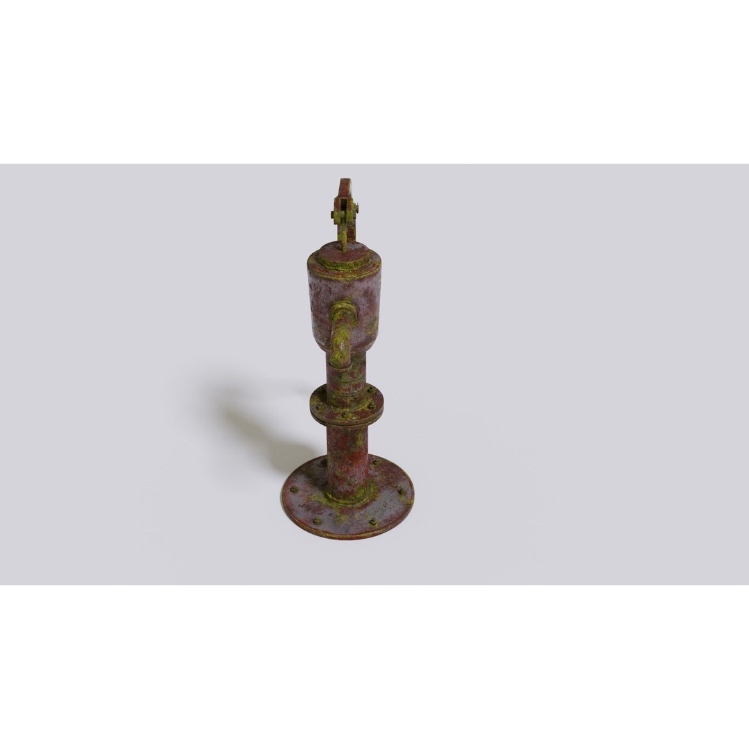 Water Stream Pump 3D Model – Low Poly PBR Game Asset, FBX, OBJ - View 9