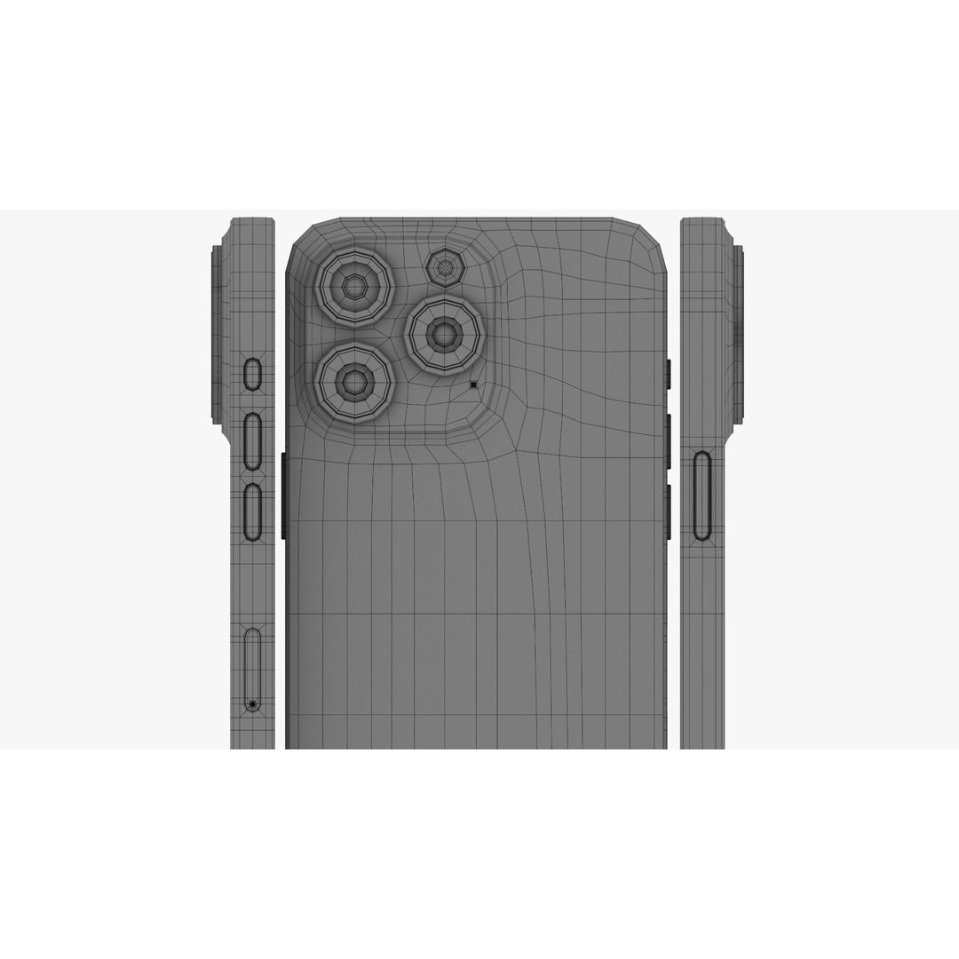 Apple iPhone 15 Pro Max 3D Model – Low Poly PBR Asset, FBX, OBJ, Blender - View 14
