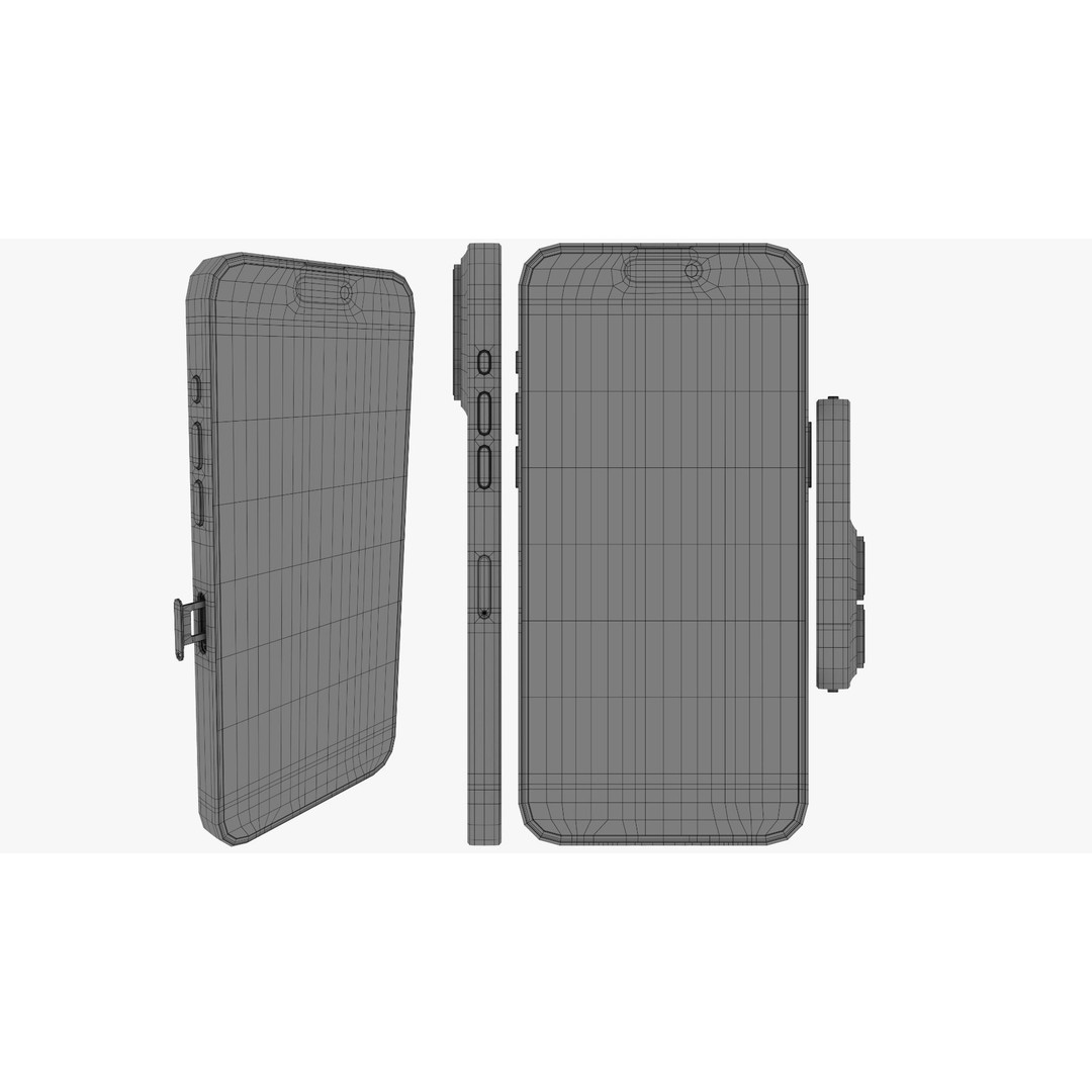 Apple iPhone 15 Pro Max 3D Model – Low Poly PBR Asset, FBX, OBJ, Blender - View 18
