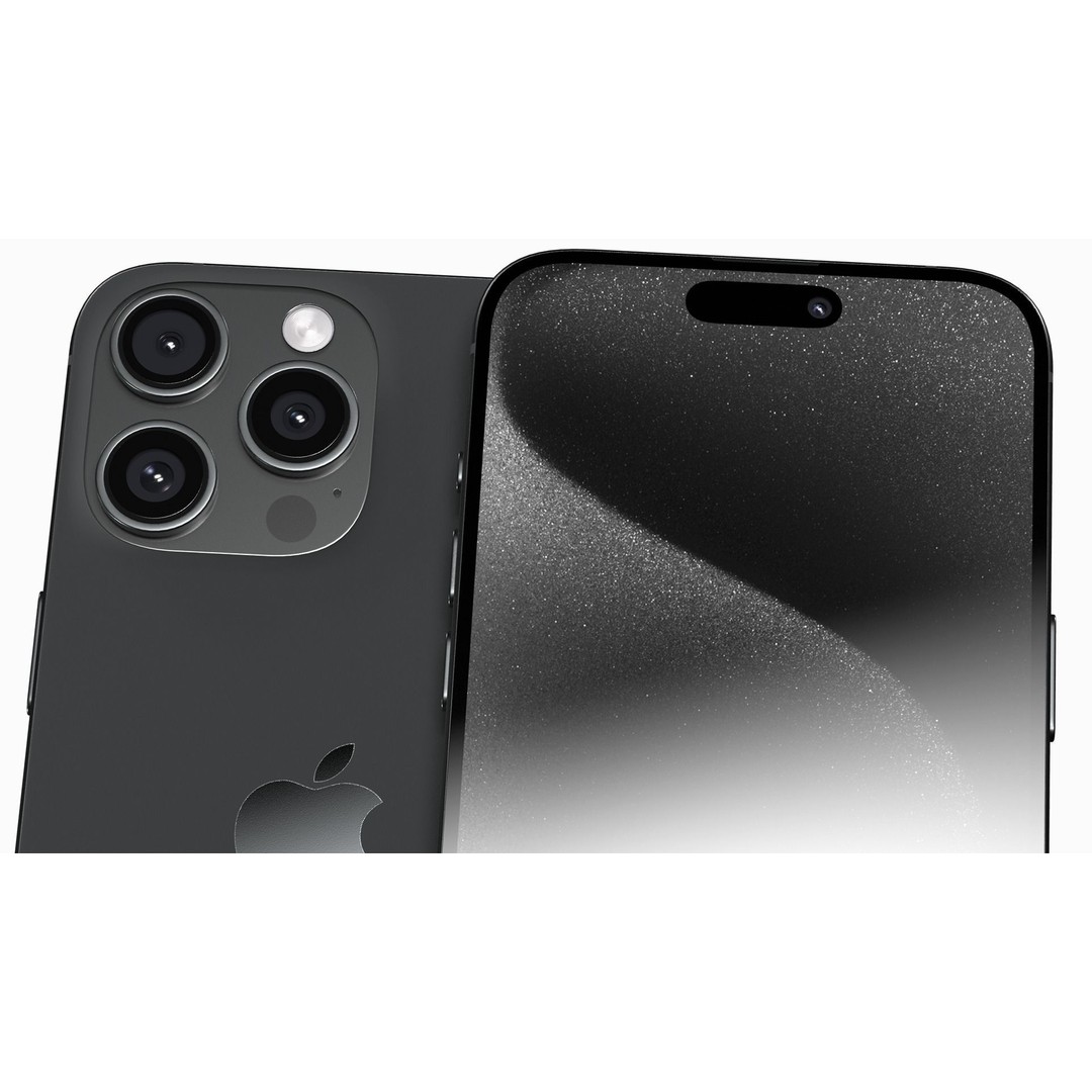 Apple iPhone 15 Pro Max 3D Model – Low Poly PBR Asset, FBX, OBJ, Blender - View 5