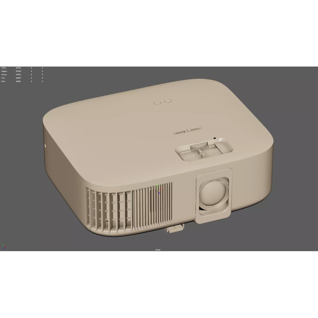 EPSON Home Cinema 2350 3D Model – High Quality PBR Projector, FBX - View 13