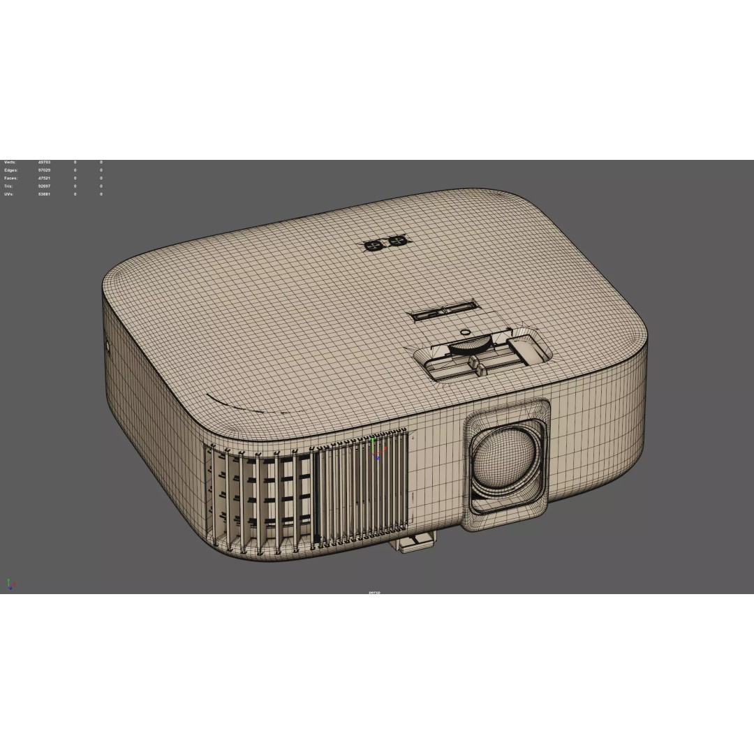 EPSON Home Cinema 2350 3D Model – High Quality PBR Projector, FBX - View 14