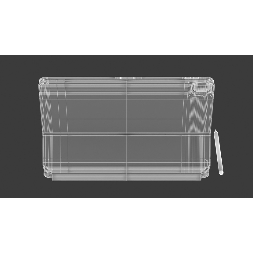 Apple iPad Pro 12 ft 0 in and Magic Keyboard 3D Model – High Quality Game Asset, FBX, OBJ - View 16