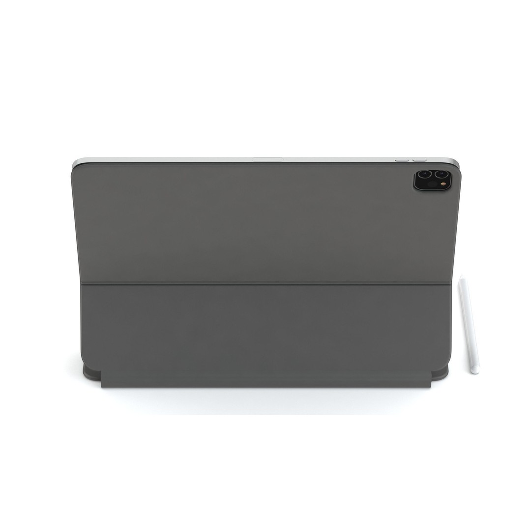 Apple iPad Pro 12 ft 0 in and Magic Keyboard 3D Model – High Quality Game Asset, FBX, OBJ - View 6