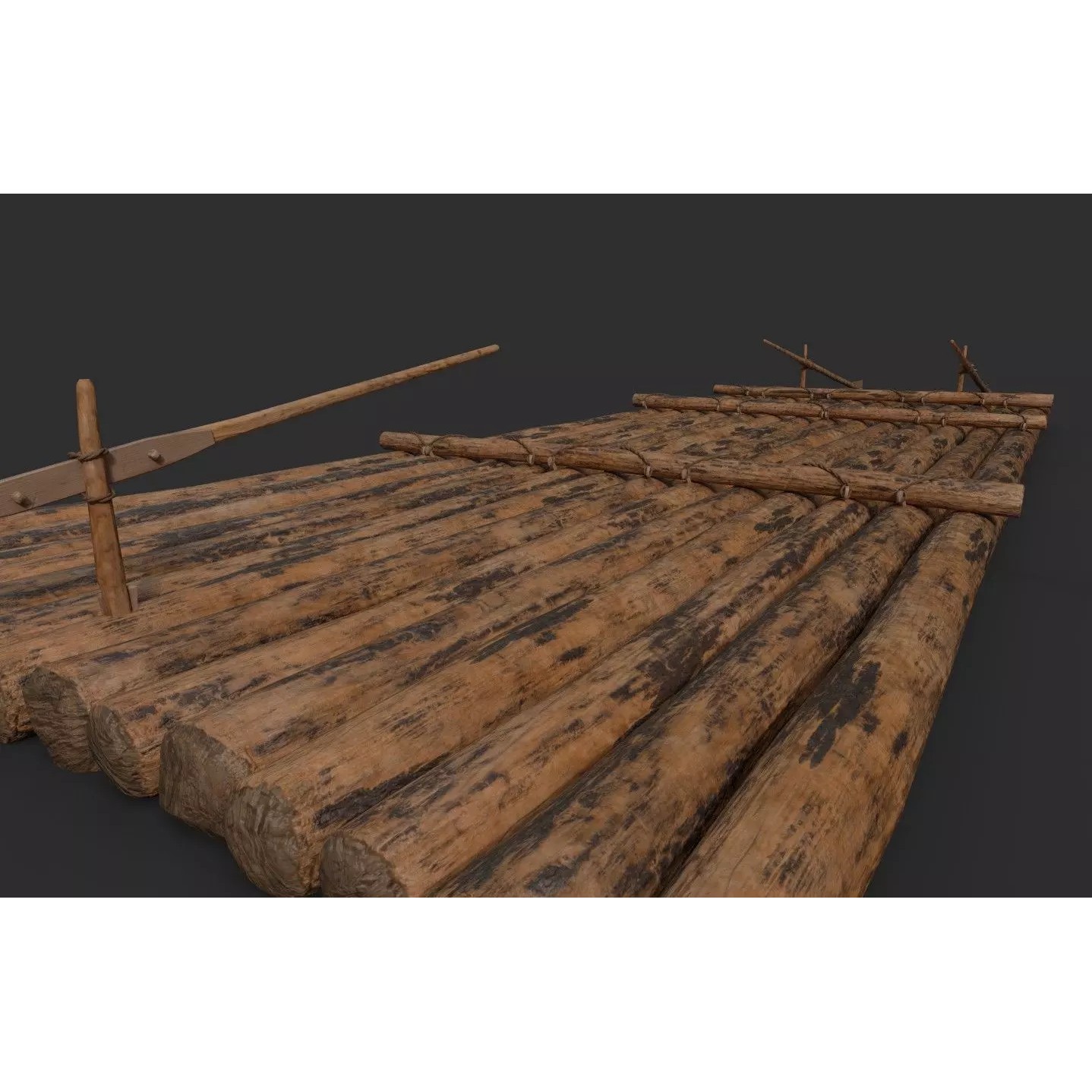 European River Raft - Low-Poly Game-Ready 3D Model - View 11