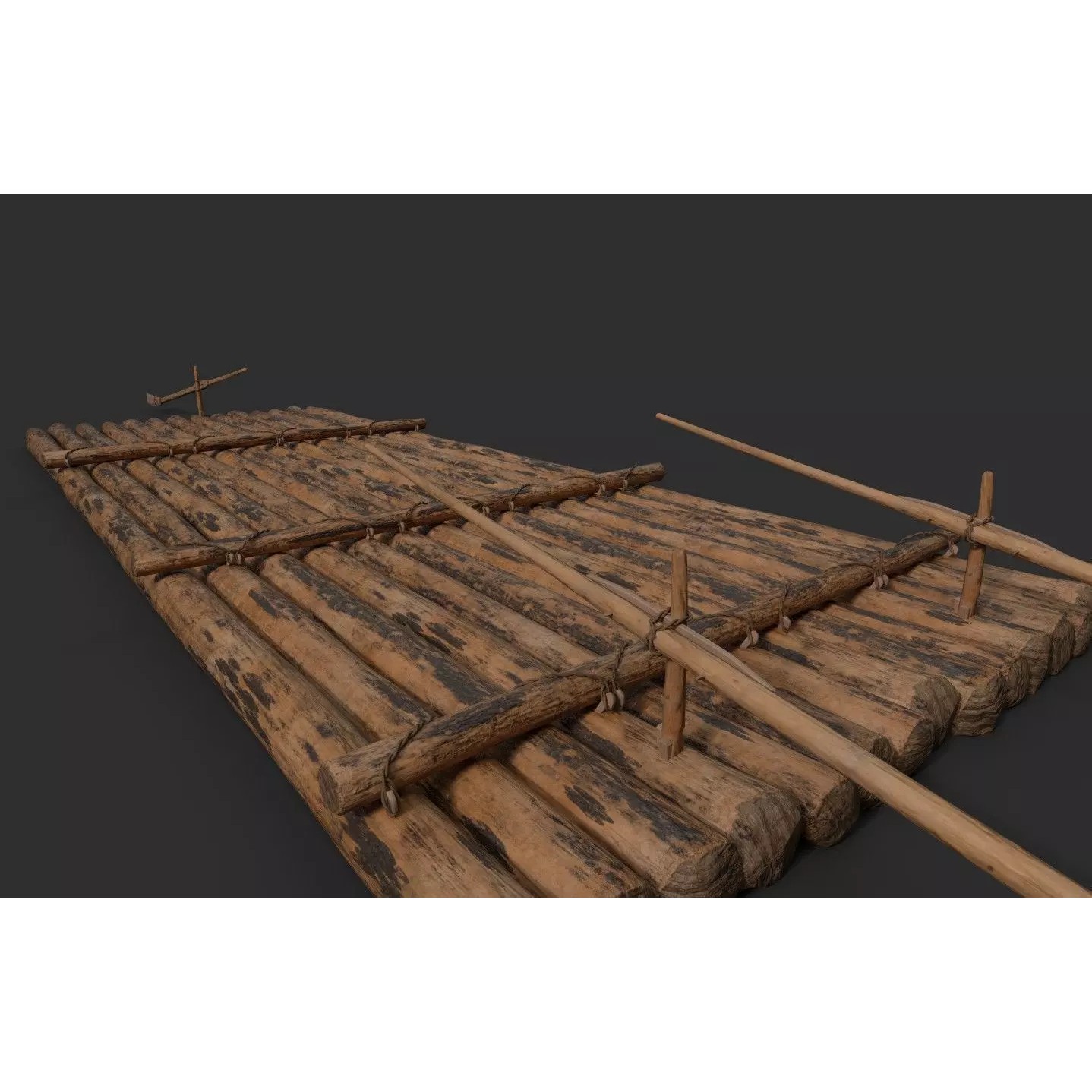 European River Raft - Low-Poly Game-Ready 3D Model - View 13