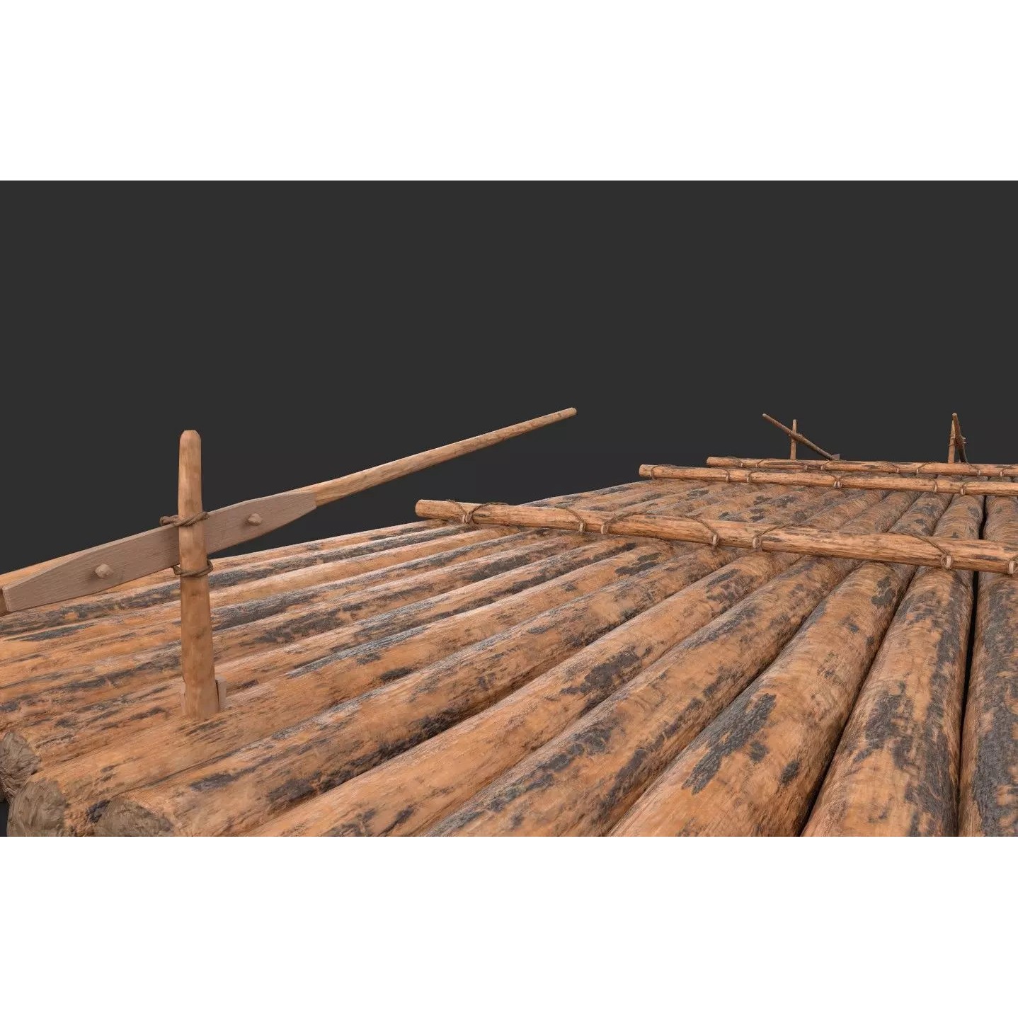 European River Raft - Low-Poly Game-Ready 3D Model - View 14