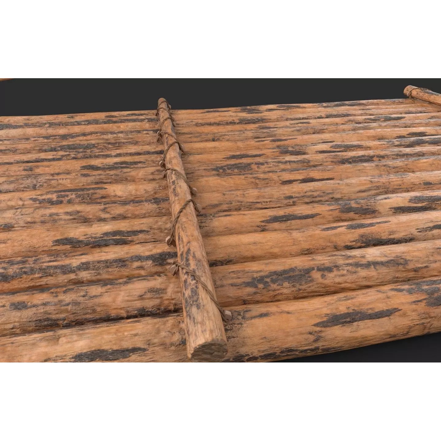 European River Raft - Low-Poly Game-Ready 3D Model - View 15