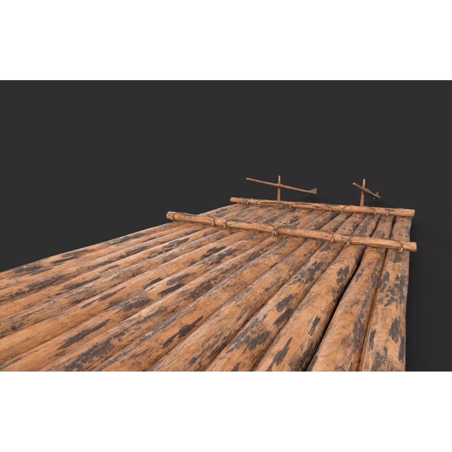 European River Raft - Low-Poly Game-Ready 3D Model - View 18