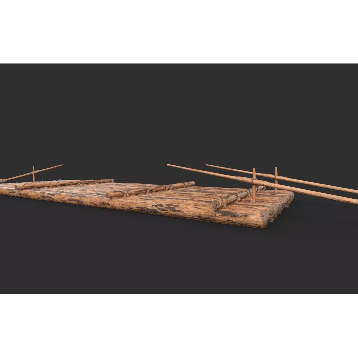 European River Raft - Low-Poly Game-Ready 3D Model - View 19