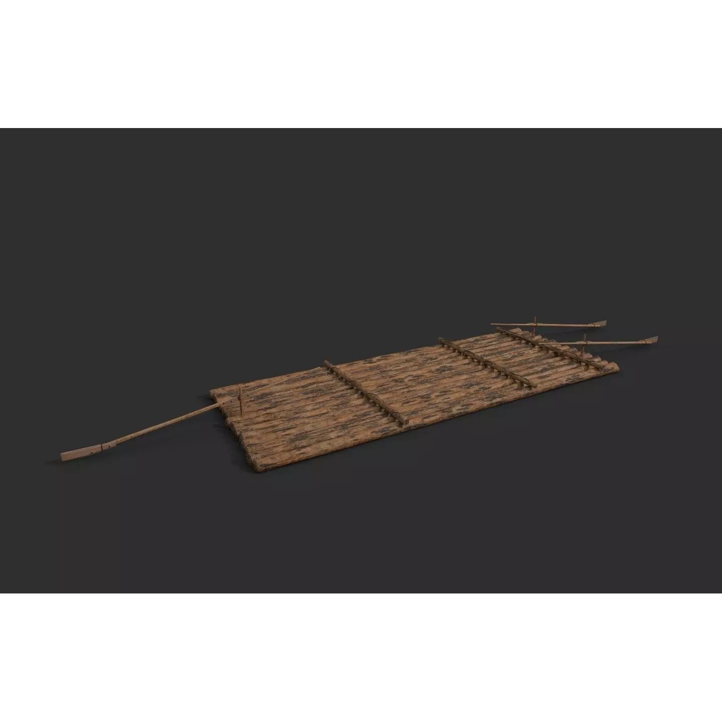 European River Raft - Low-Poly Game-Ready 3D Model - View 20