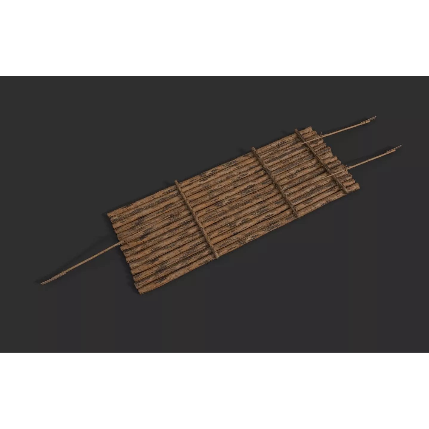 European River Raft - Low-Poly Game-Ready 3D Model - View 21