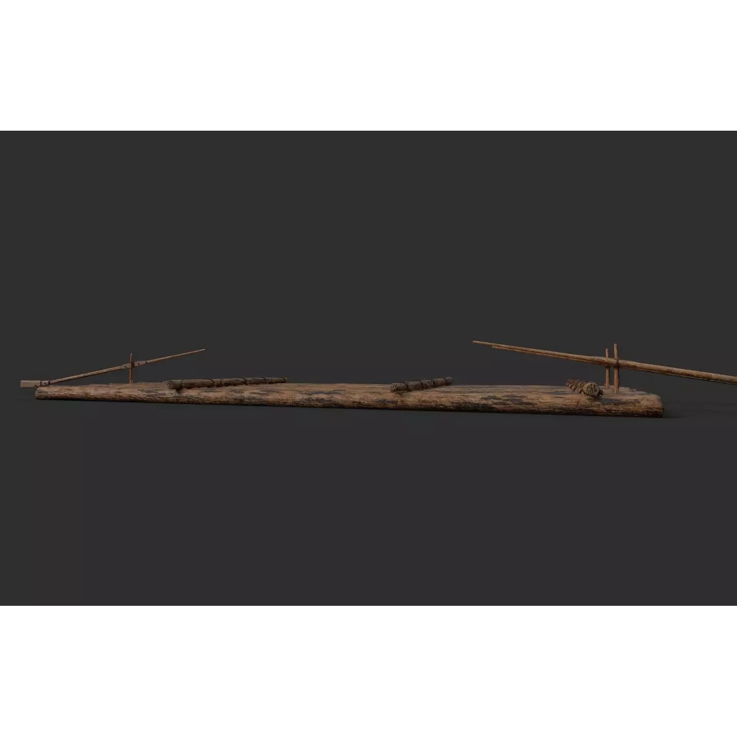 European River Raft - Low-Poly Game-Ready 3D Model - View 23