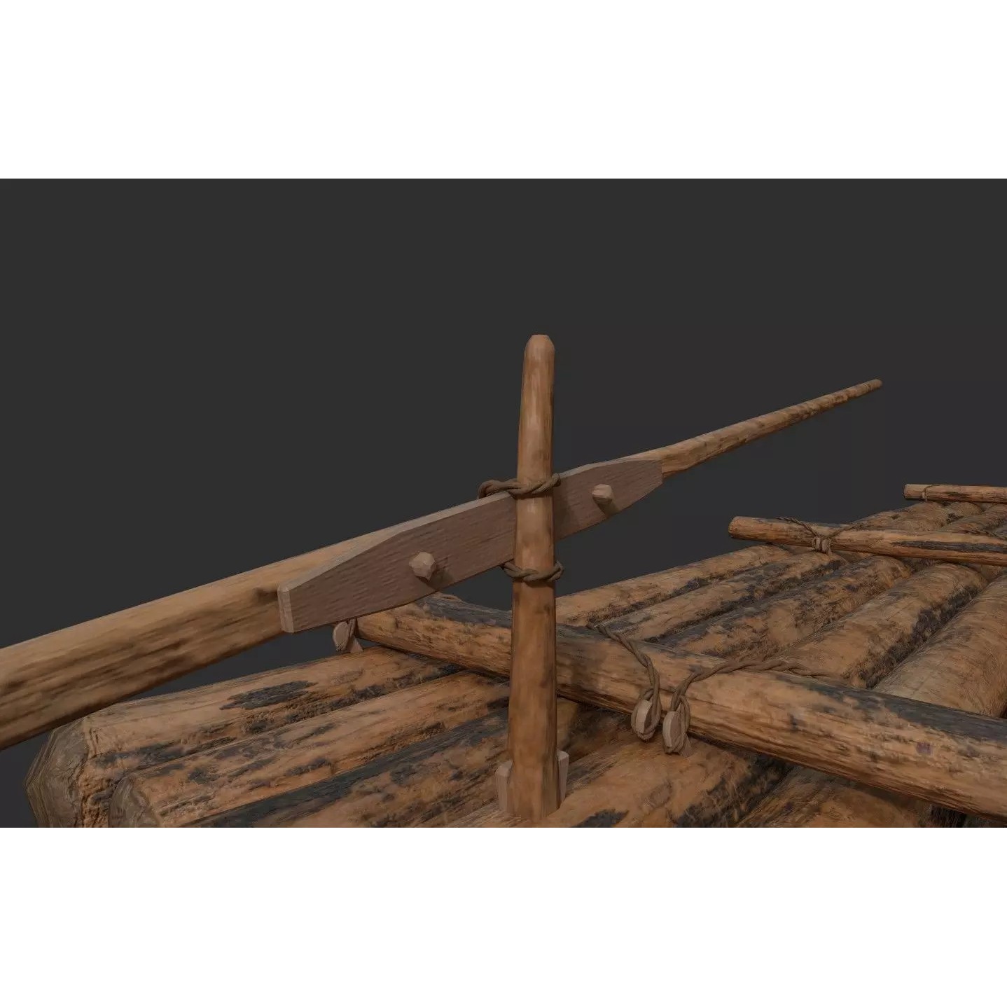 European River Raft - Low-Poly Game-Ready 3D Model - View 26