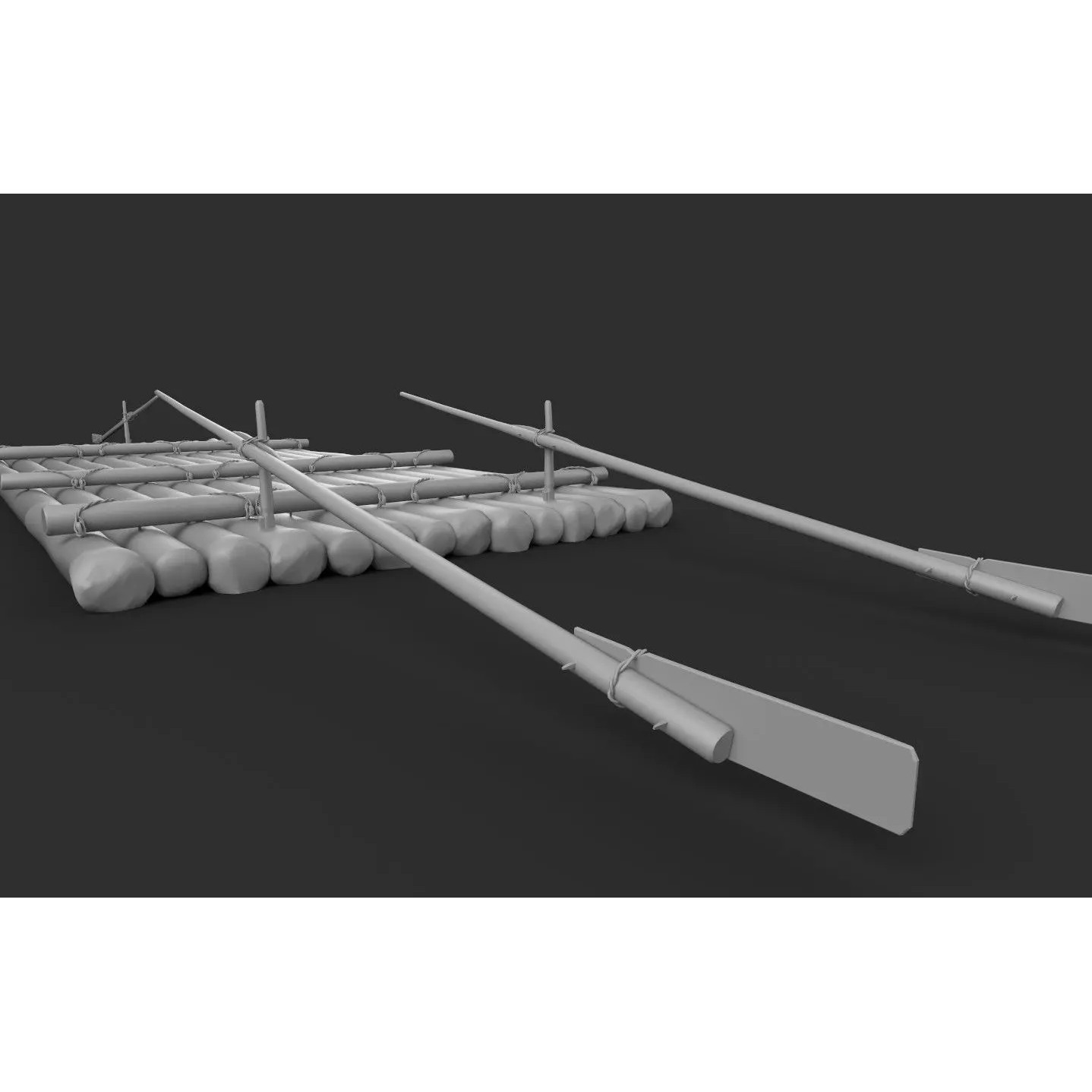 European River Raft - Low-Poly Game-Ready 3D Model - View 28